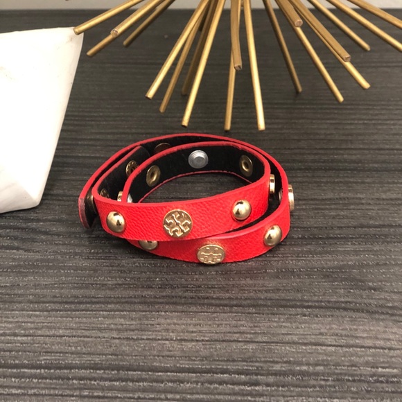 Tory Burch Jewelry - Tory Burch red leather bracelet